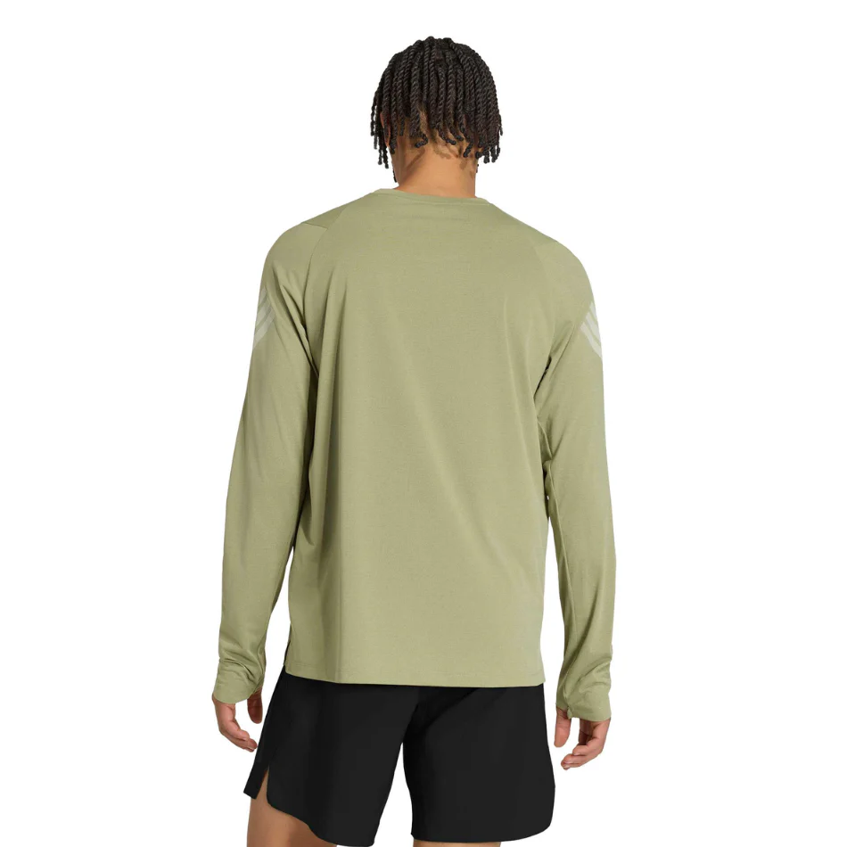 adidas Men's Adi365 Long Sleeved T-shirt in Tent Green/Halo Green AW26 - Image 3