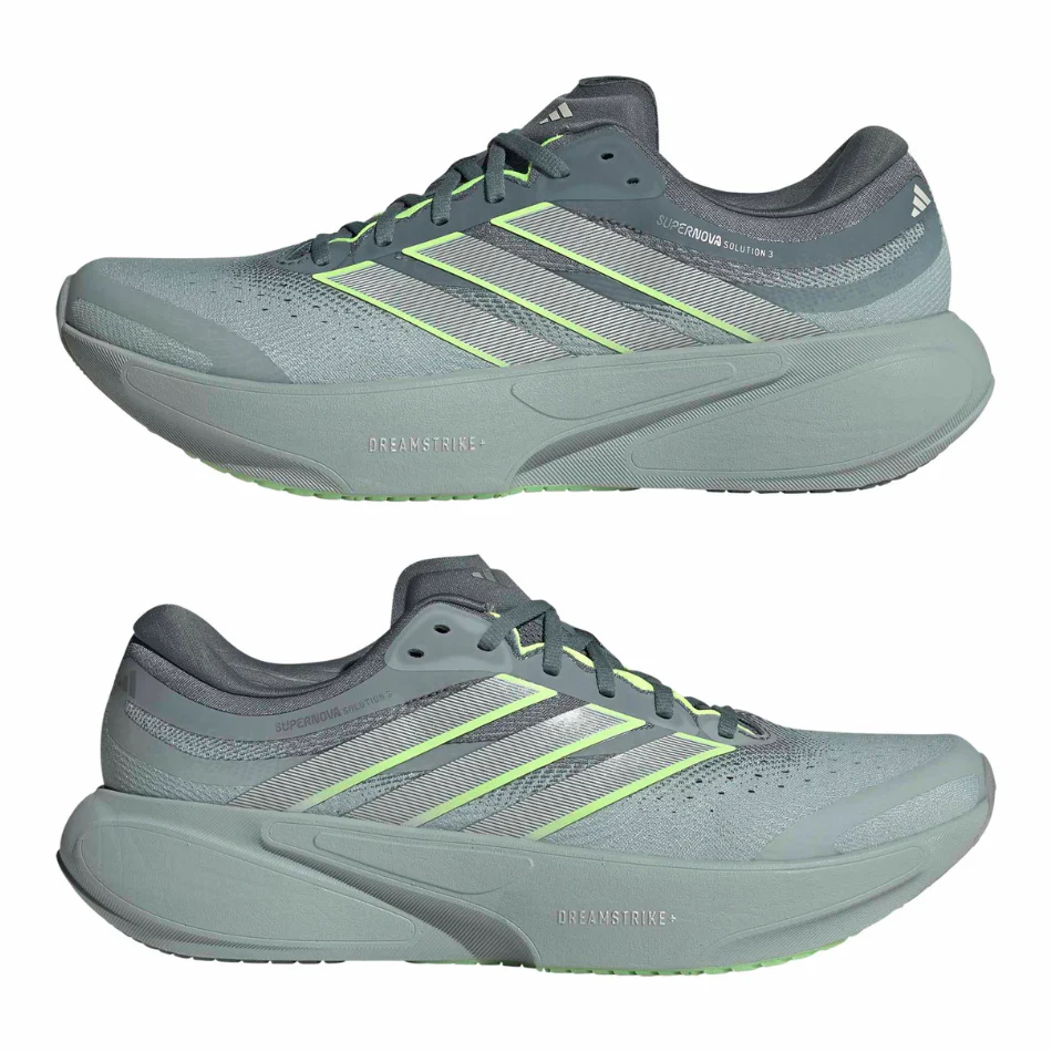 adidas Men's Supernova Solution 3 Running Shoes in Blue Oxide/Linen Green/Wonder Sage AW26 - Image 2