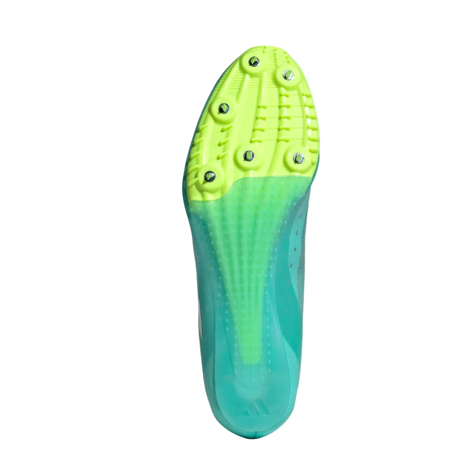 adidas Unisex Sprintstar Track Spikes in Flash Aqua/Cloud White/Lucid Lemon AW25 - Image 3