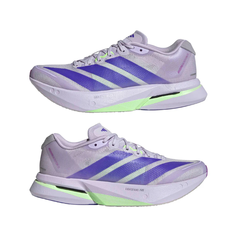 adidas Women's Adizero Boston 13 Running Shoes in Purple Tint/Solar Purple/Green Spark AW26 - Image 5