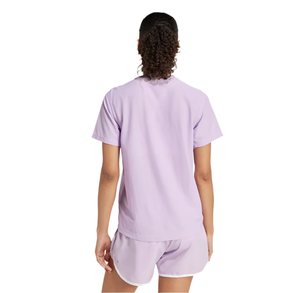 adidas Women's Own The Run T-Shirt in Powder Plum AW25 - Image 3