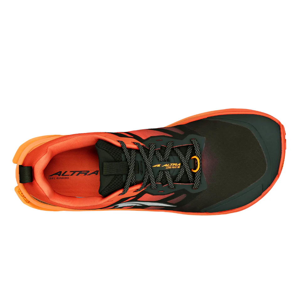 Altra Men's Lone Peak 9+ Trail Running Shoes in Black/Orange SS26 - Image 5