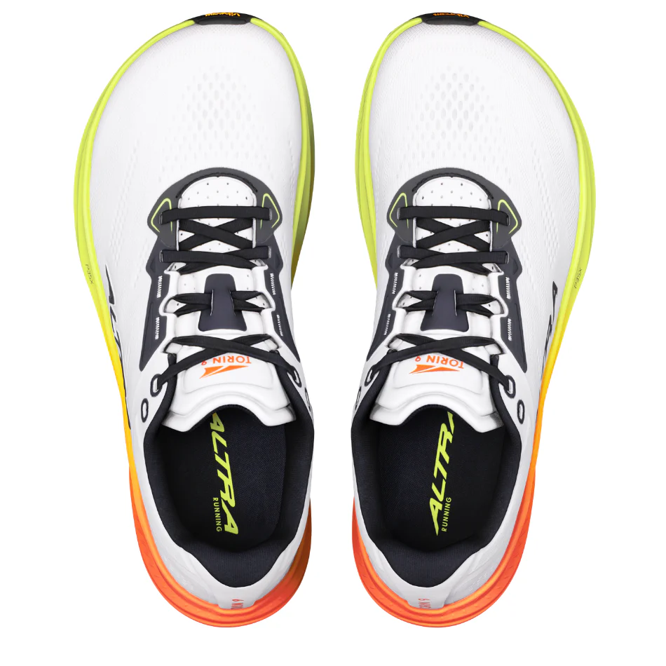 Altra Men's Torin 9 Running Shoes in White/Black/Safety Yellow AW26 - Image 3