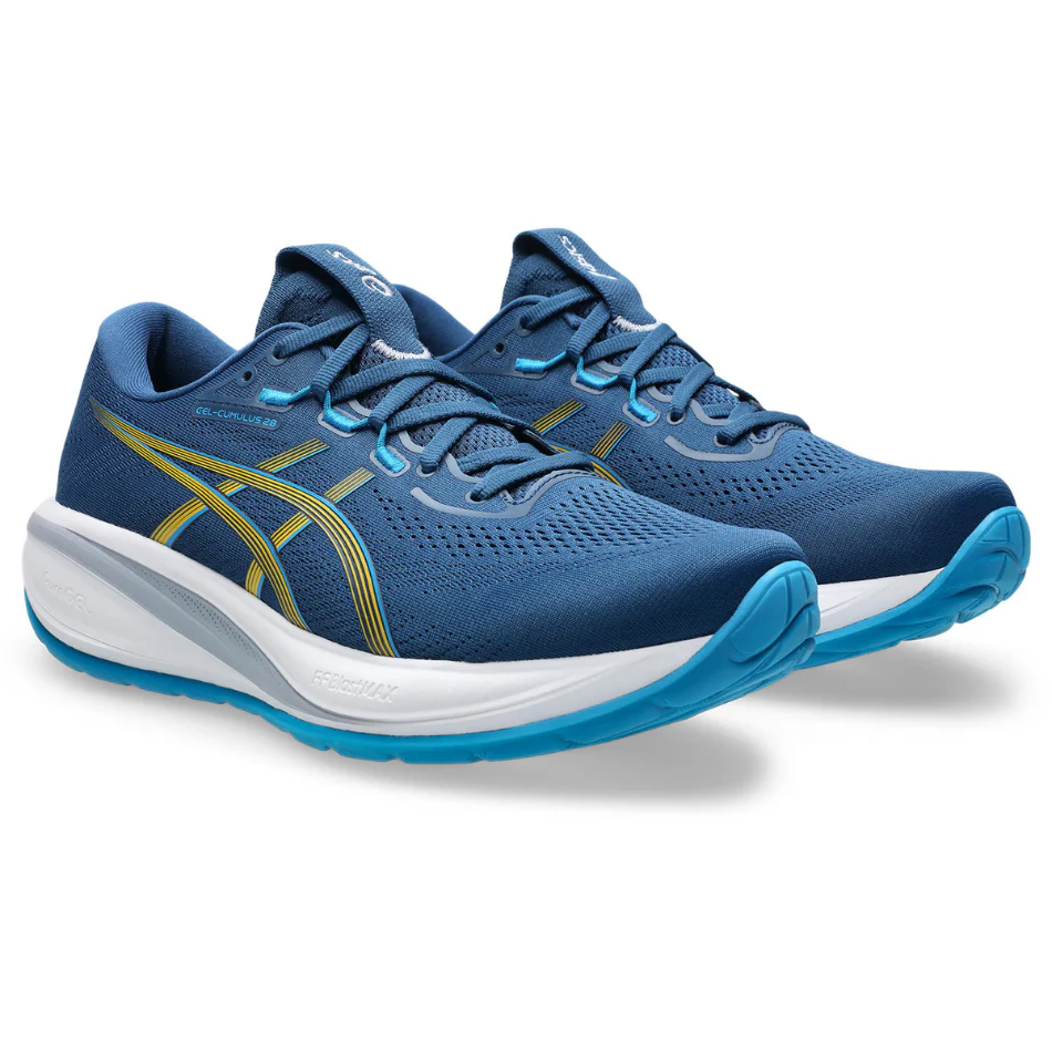 ASICS Men's GEL-CUMULUS 28 Running Shoes in Twilight Blue/Yamabuki SS26 - Image 4