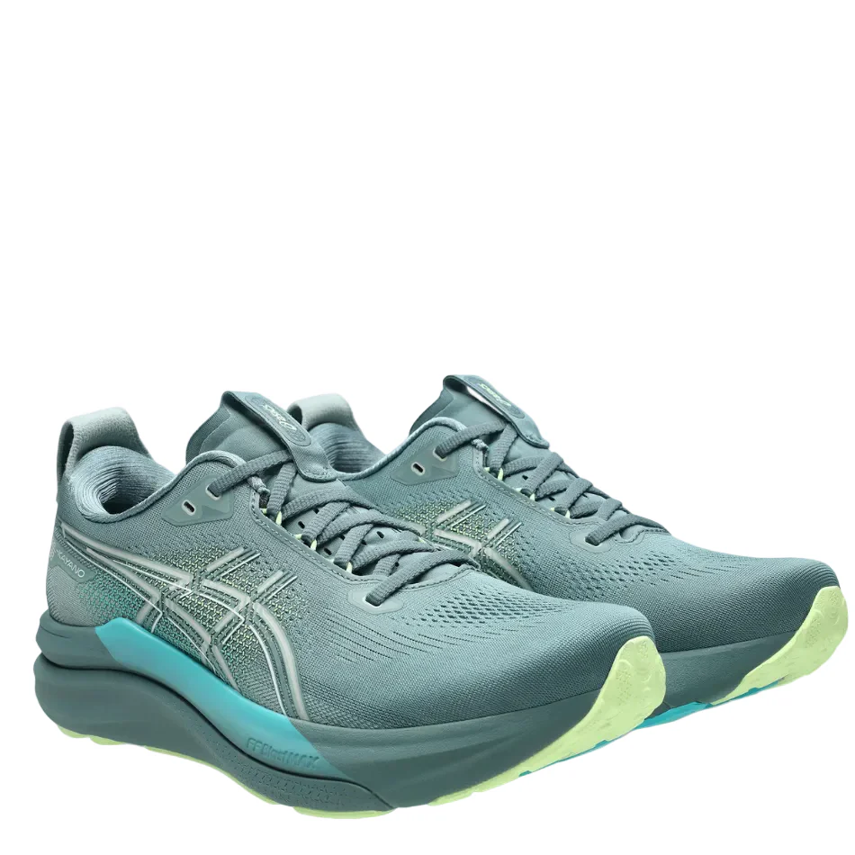 ASICS Men's GEL-KAYANO 33 Running Shoes in Foggy Teal/Illuminate Yellow AW26 - Image 5
