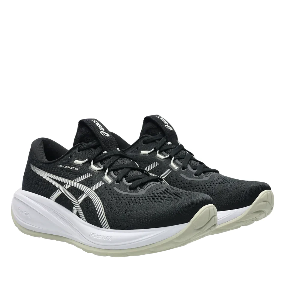 ASICS Women's GEL-CUMULUS 28 Running Shoes in Black/White SS26 - Image 2
