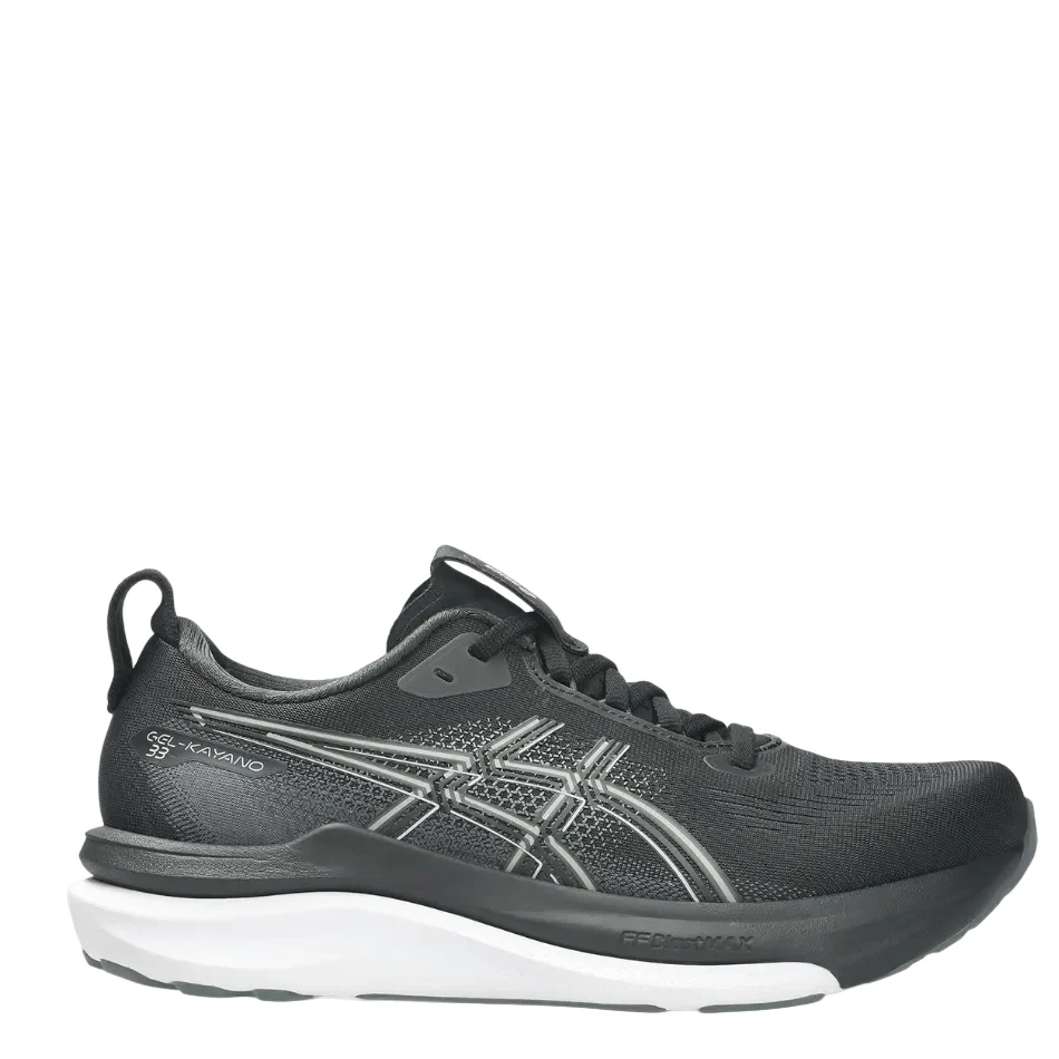 ASICS Women's GEL-KAYANO 33 Running Shoes in Black/White AW26