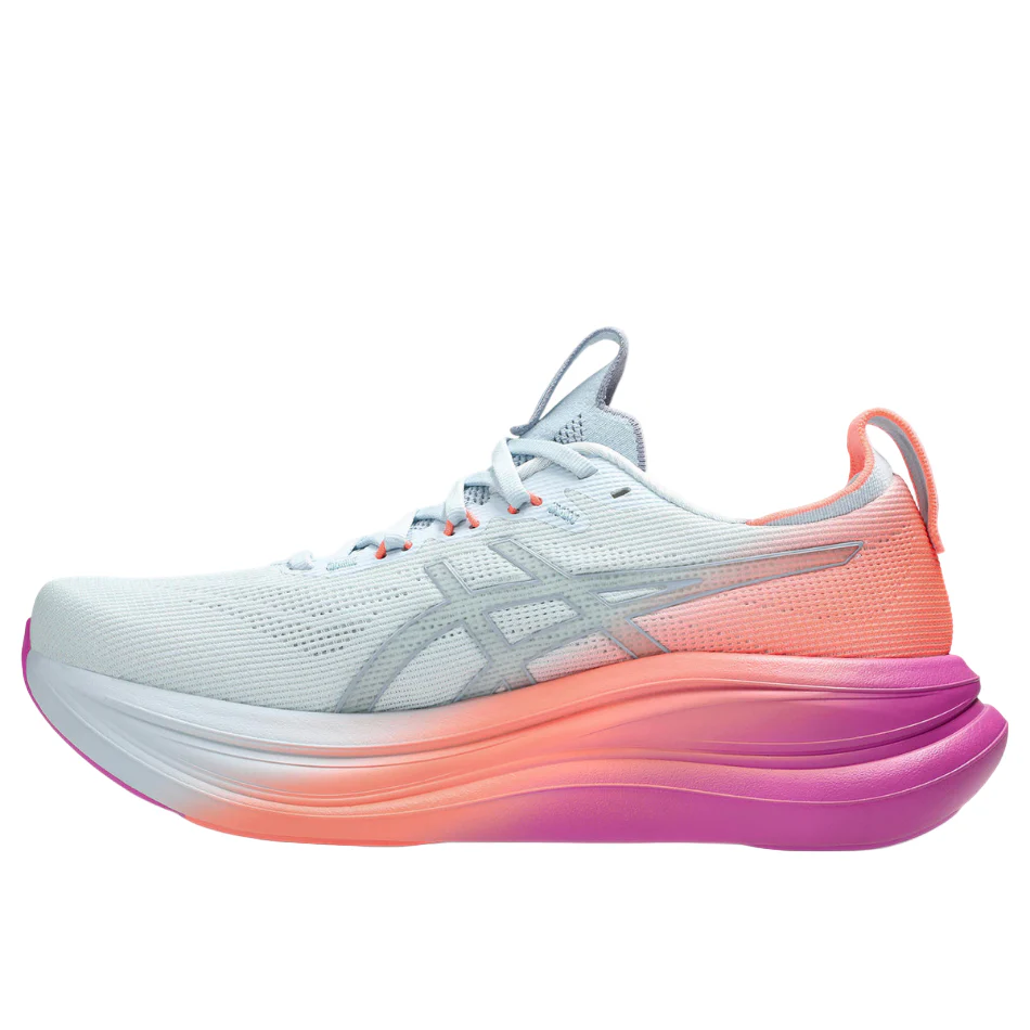ASICS Women's GEL-NIMBUS 28 Sunny Sizzle Running Shoes in Sky/Digital Sakura SS26 - Image 7