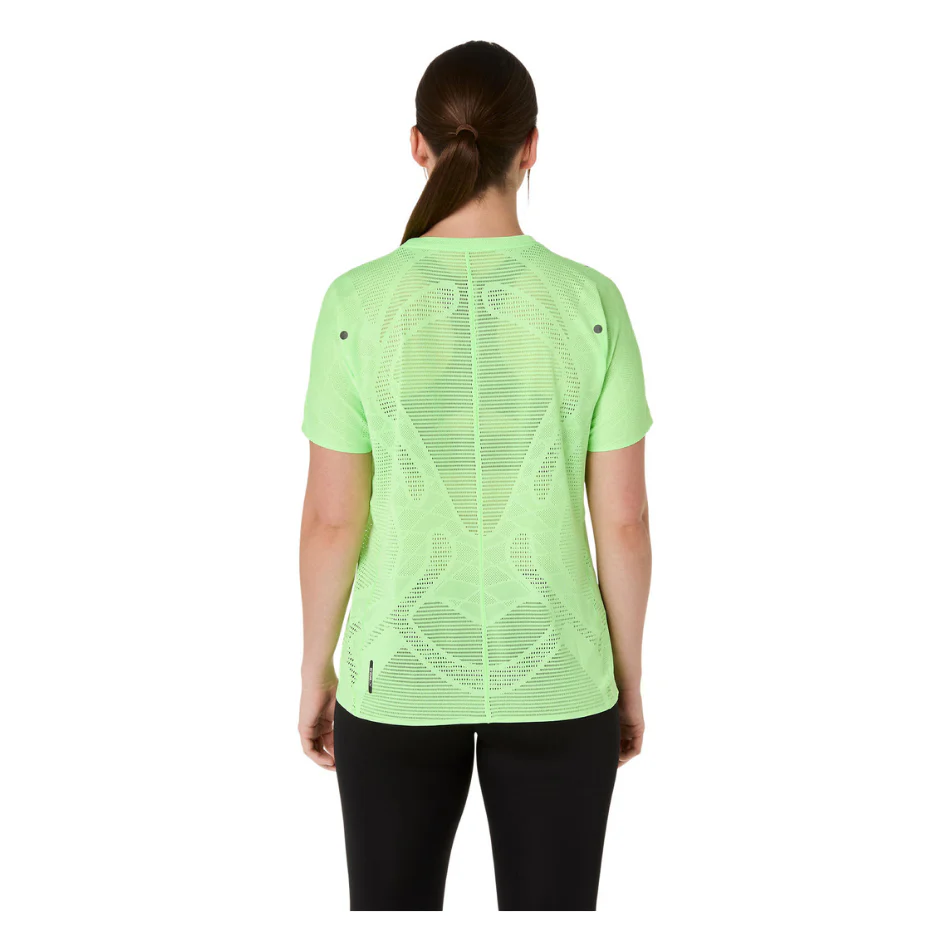 ASICS Women's METARUN SHORT SLEEVED TOP in Metacolour/light green SS26 - Image 2