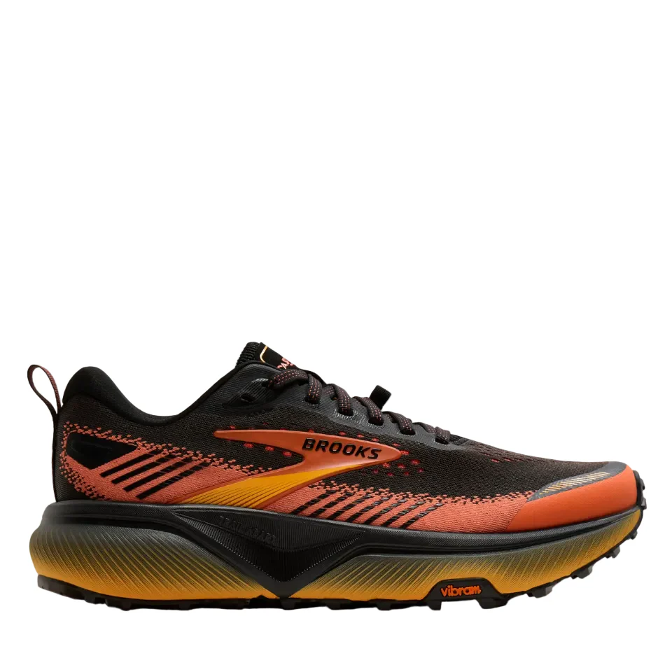 Brooks Men's Cascadia 20 Trail Running Shoes in Black/Tigerlily/Orange AW26