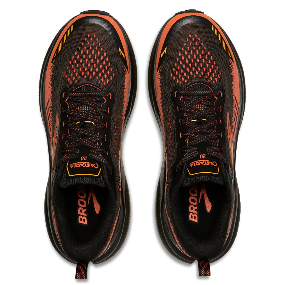 Brooks Men's Cascadia 20 Trail Running Shoes in Black/Tigerlily/Orange AW26 - Image 5