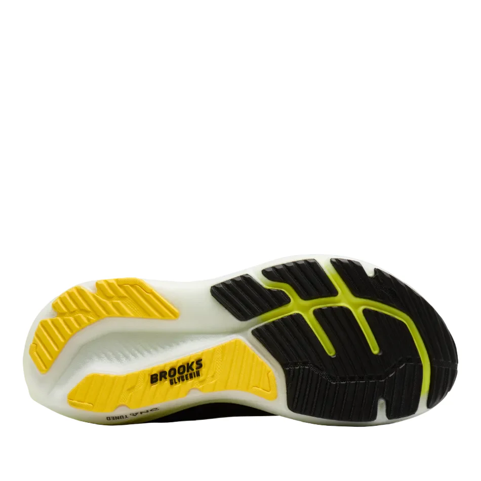 Brooks Men's Glycerin 23 Running Shoes in Black/Cyber Yellow/Nightlife AW26 - Image 3