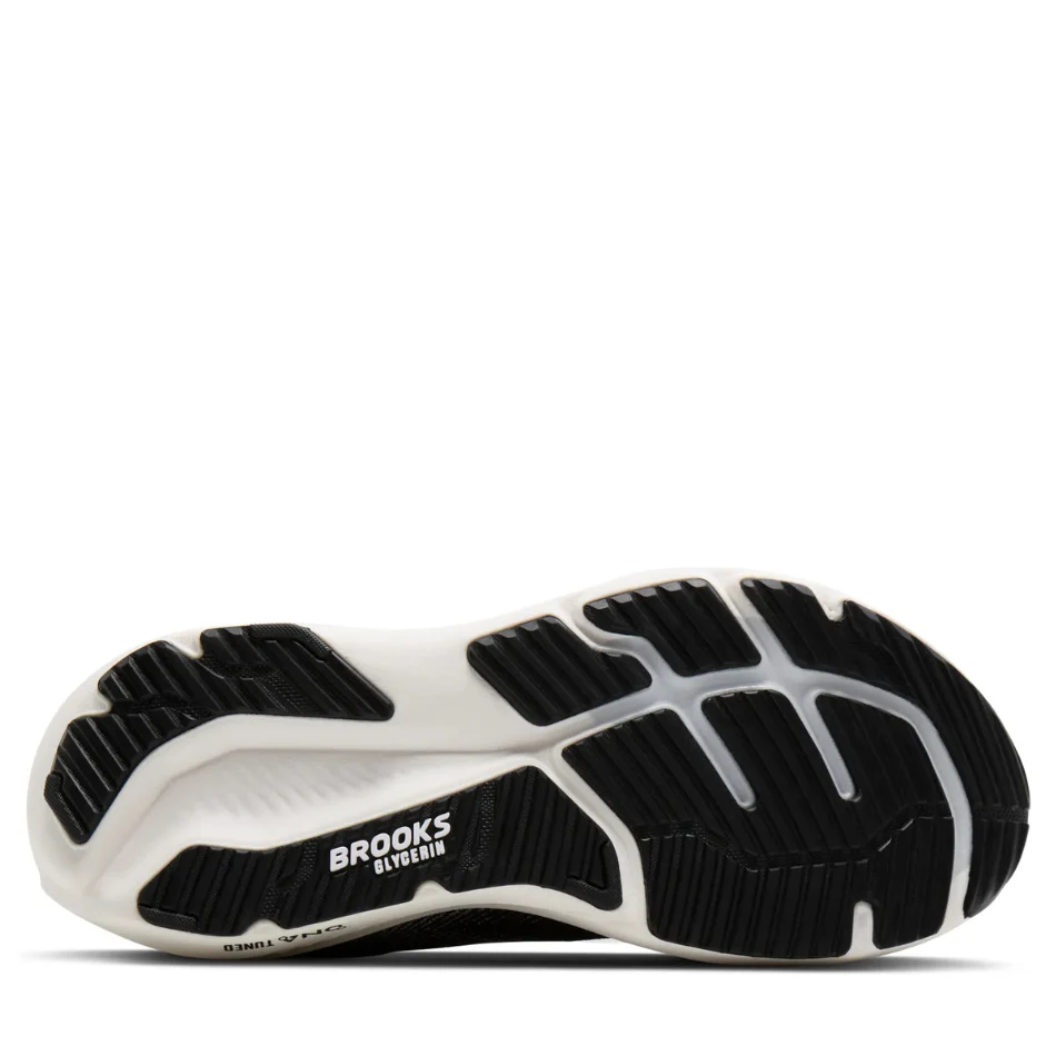 Brooks Men's Glycerin 23 Wide Fitting 2E Running Shoes in Black/Grey/White AW26 - Image 3