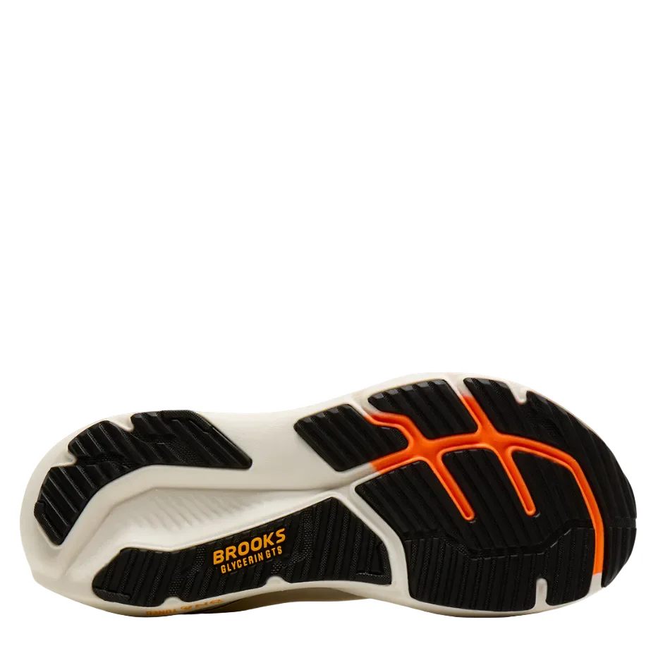 Brooks Men's Glycerin GTS 23 Running Shoes in Arctic Wolf/Angora/Orange AW26 - Image 4