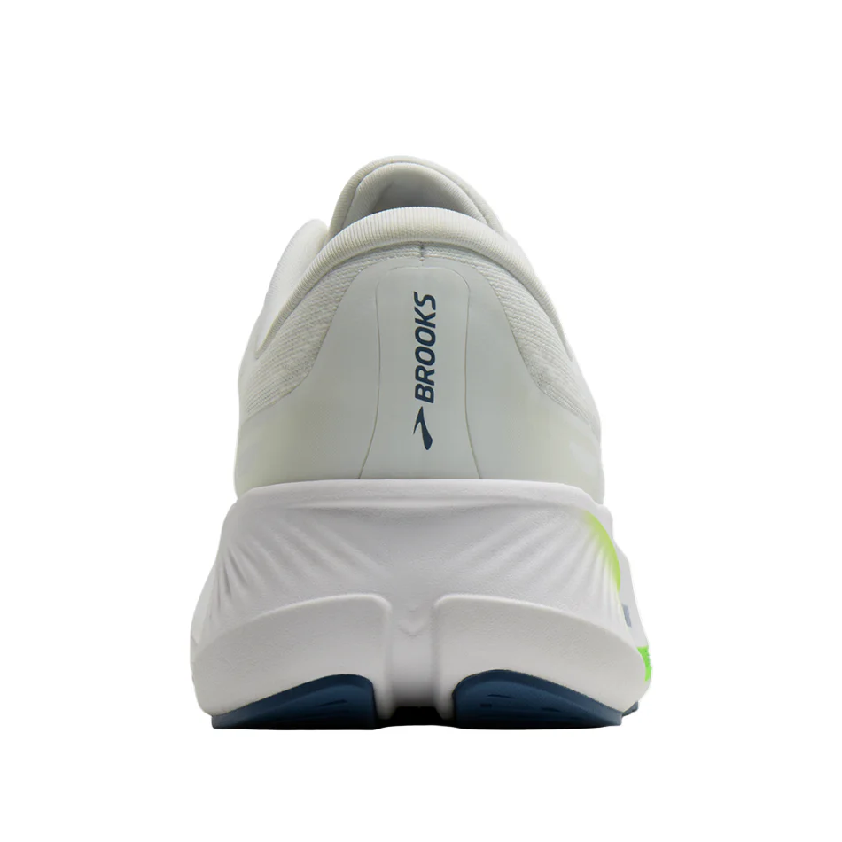 Brooks Men's Revel Max Running Shoes in White/Moonlight/Green Gecko SS26 - Image 4