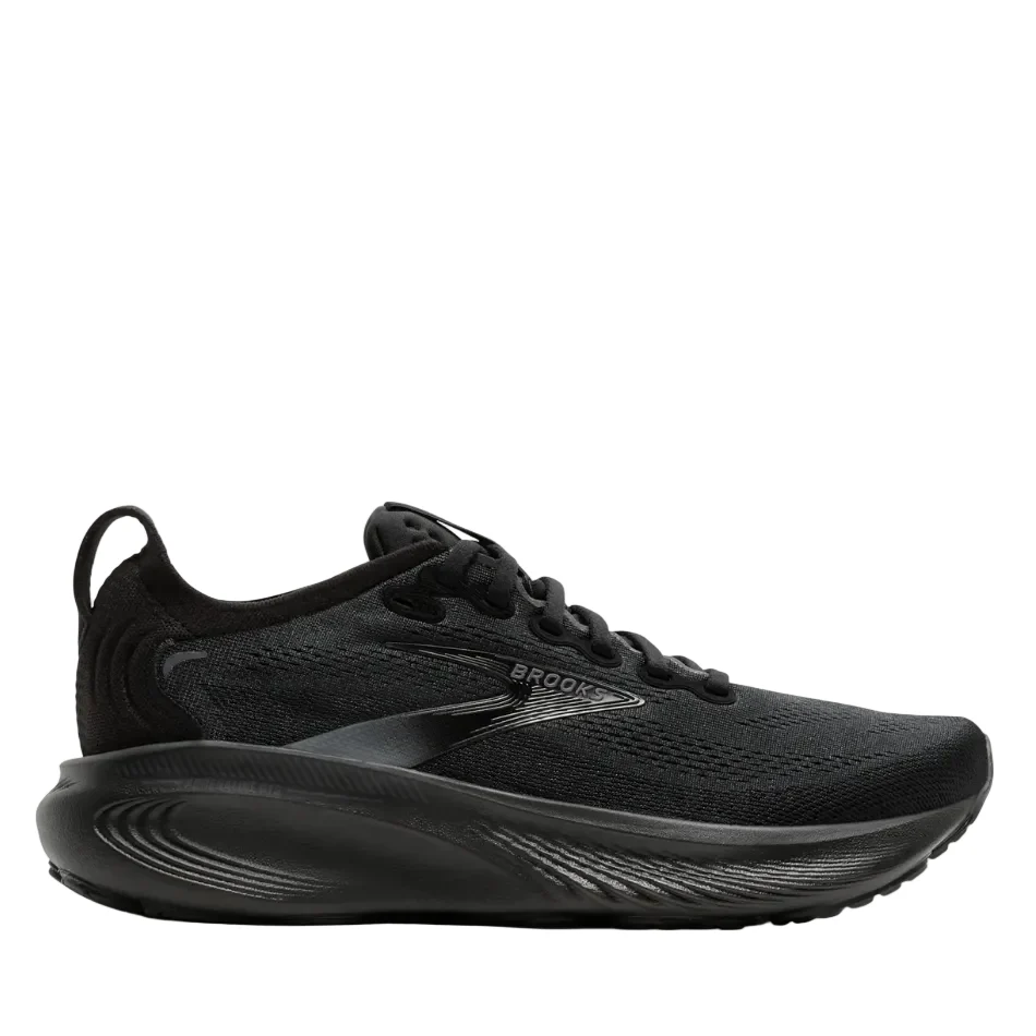 Brooks Men's Adrenaline GTS 25 Wide Fitting (2E) Running Shoes in Black/Black/Ebony AW26