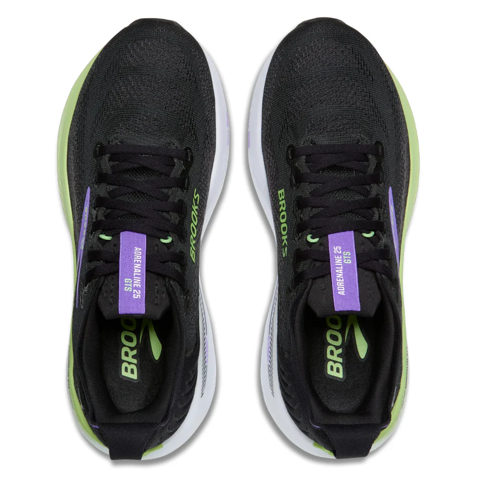 Brooks Women's Adrenaline GTS 25 Running Shoes in Black/Blackened Pearl/Purple AW26 - Image 2