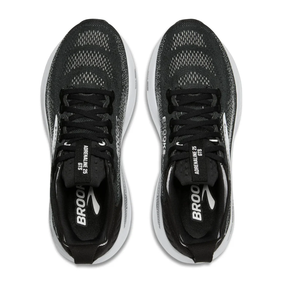 Brooks Men's Adrenaline GTS 25 Running Shoes in Black/Grey/White AW26 - Image 3