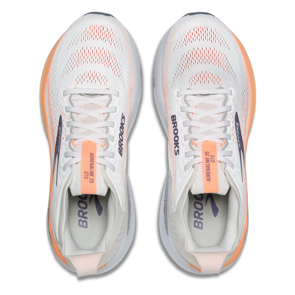 Brooks Women's Adrenaline GTS 25 Running Shoes in Oyster Mushroom/Peach/Grape AW26 - Image 2