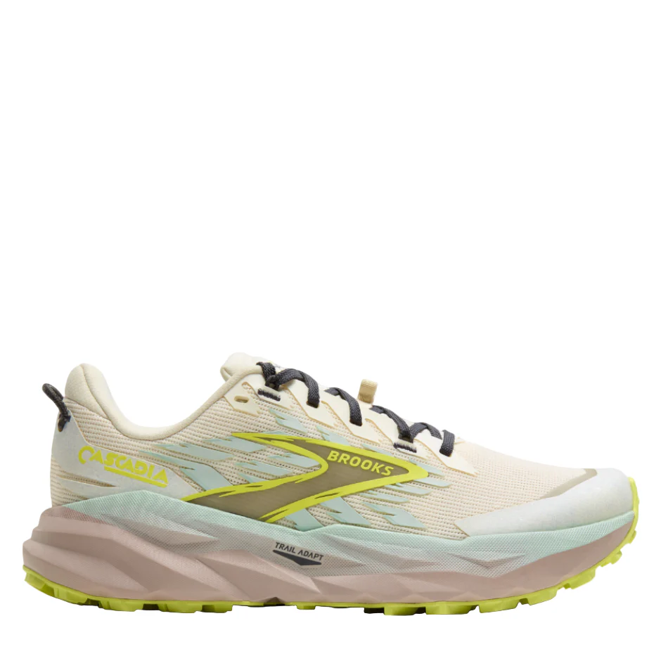 Brooks Women's Cascadia 19 Trail Running Shoes in Coconut/Misty Blue/Ebony AW25