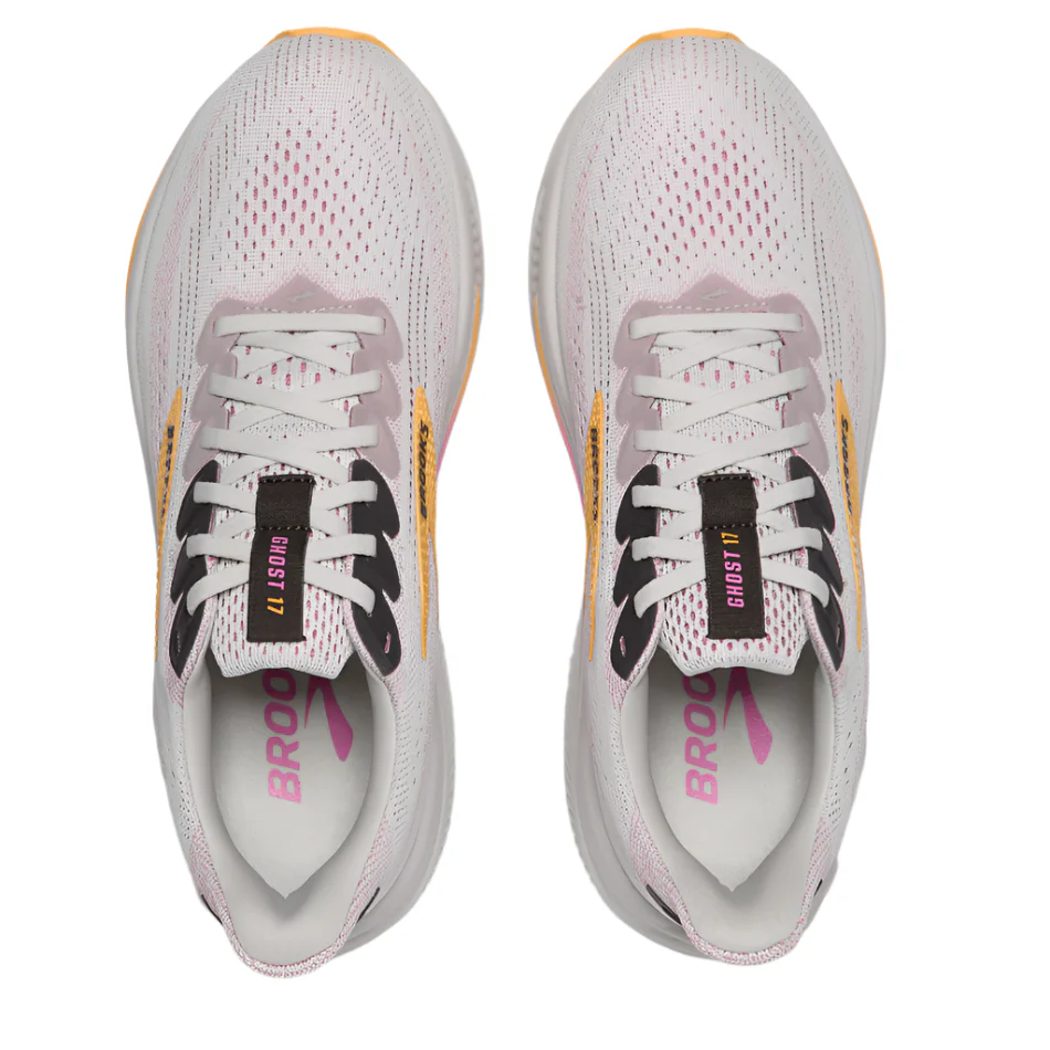 Brooks Women's Ghost 17 Running Shoes in Oyster/Apricot/Pink AW25 - Image 2