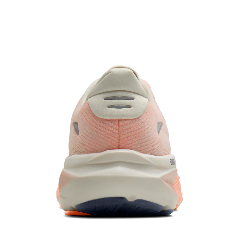 Brooks Women's Ghost 18 Running Shoes in Star White/Cyber Peach/Grey AW26 - Image 4