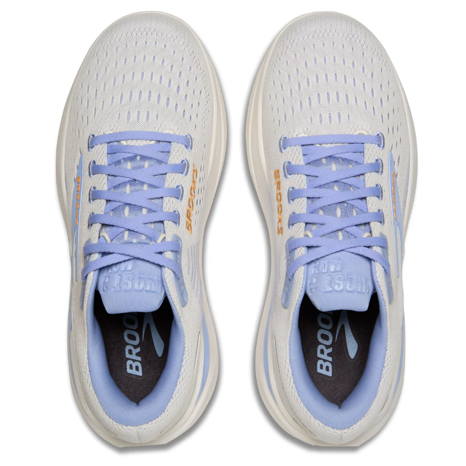 Brooks Women's Ghost Max 3 Running Shoes in Coconut/Blue Heron/Orange AW25 - Image 2