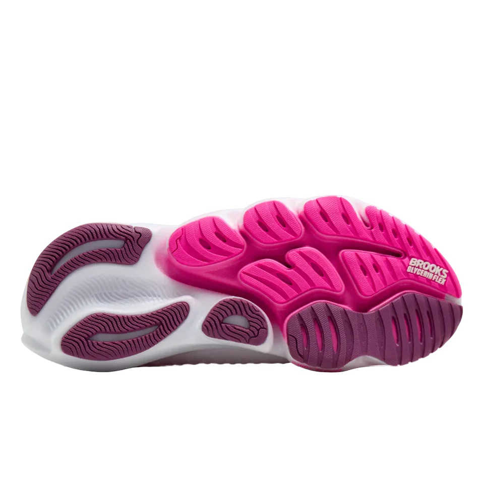 Brooks Women's Glycerin Flex Running Shoes in White/Cyber Pink/Argyle SS26 - Image 4
