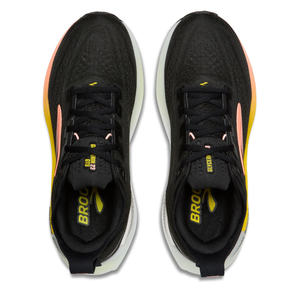 Brooks Women's Glycerin GTS 23 Running Shoes in Black/Peach/Nightlife AW26 - Image 2