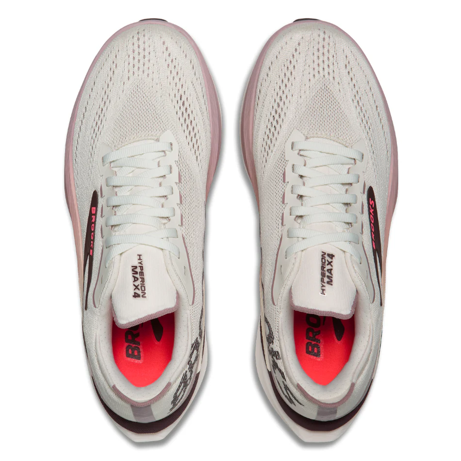 Brooks Women's Hyperion Max 4 Running Shoes in Coconut/Raisin/Pink AW26 - Image 2