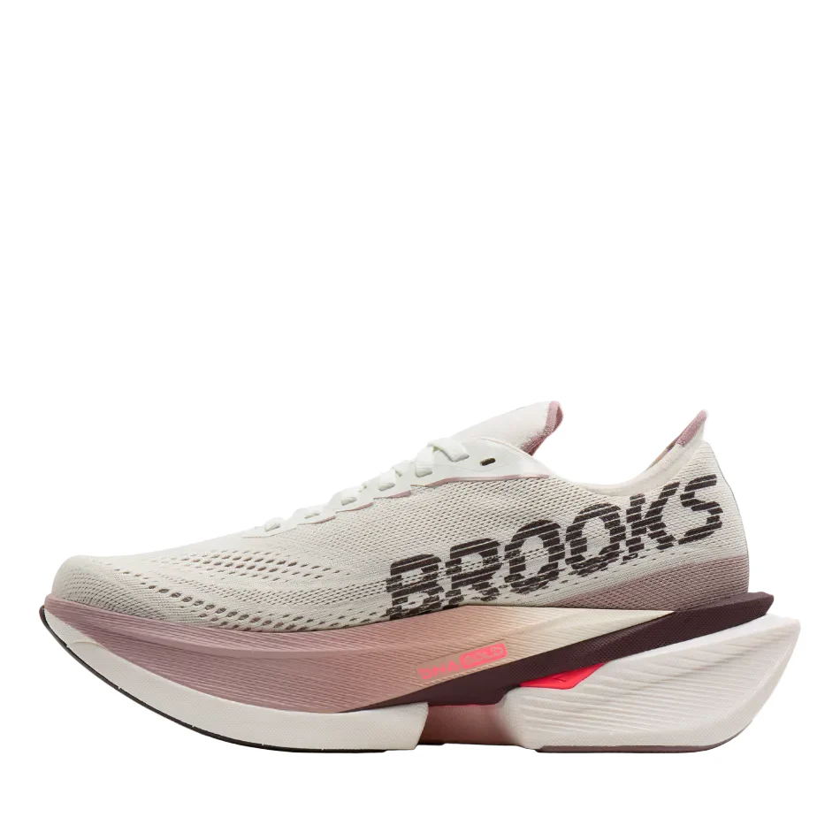 Brooks Women's Hyperion Max 4 Running Shoes in Coconut/Raisin/Pink AW26 - Image 5
