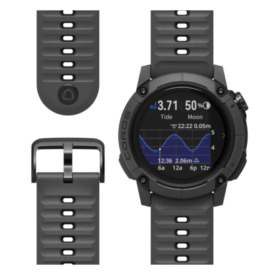 Coros Unisex Nomad Outdoor Adventure Watch in Dark Grey/Black AW25 - Image 2