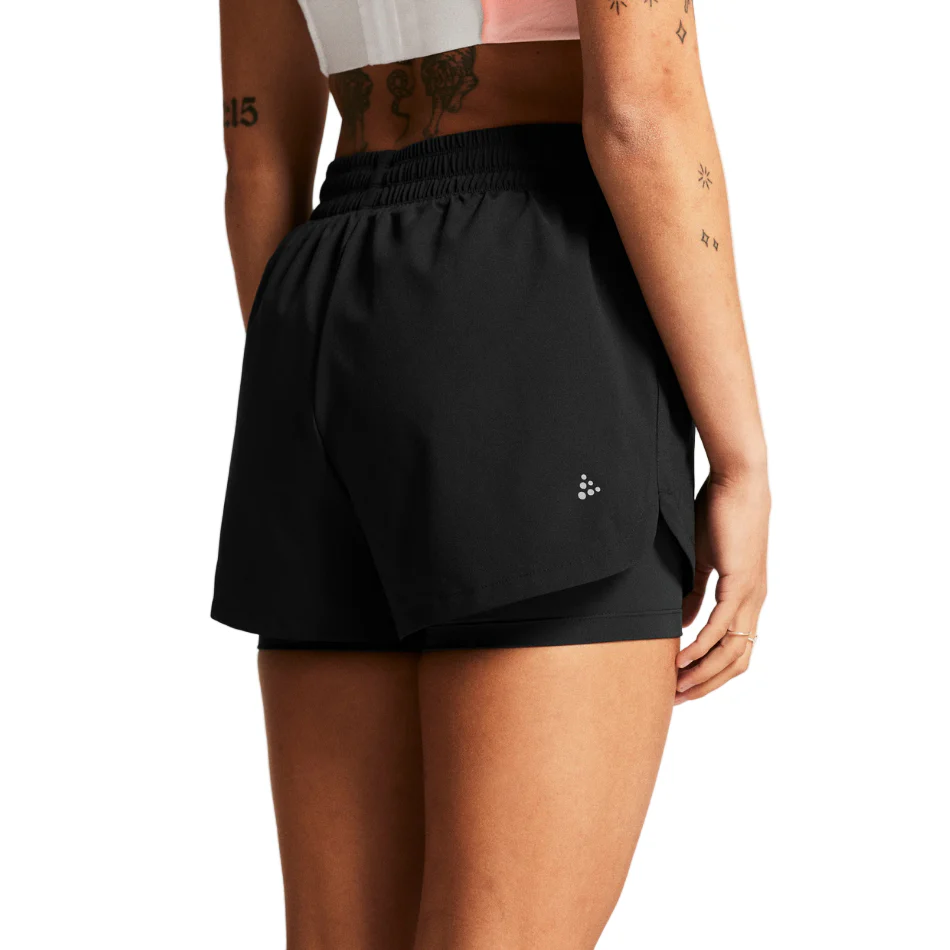 Craft Women's ADV Essence 2-in-1 Shorts in Black SS26 - Image 2
