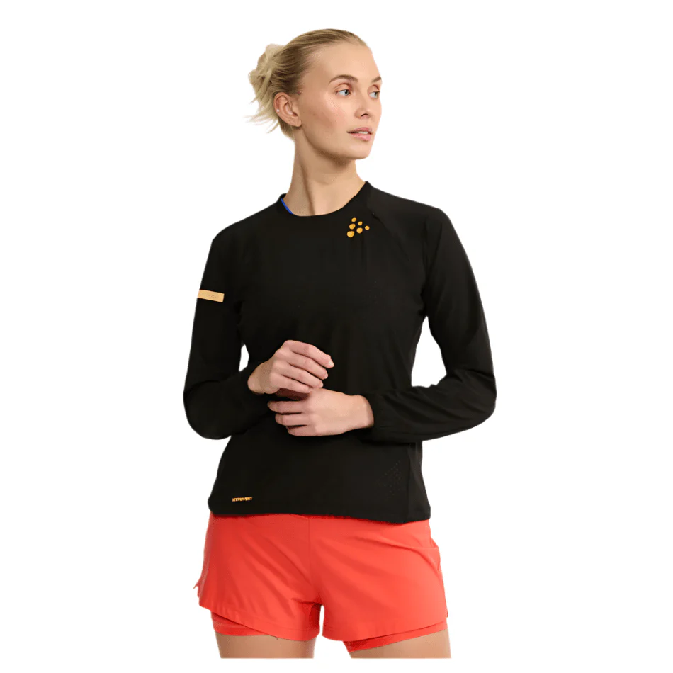 Craft Women's Pro Hypervent Long Sleeve Wind Top 2 in Black SS25 - Image 2