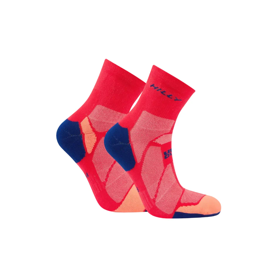 Hilly Unisex Marathon Fresh Anklet Socks Min in Hot Pink/Blue SS26 - Image 3