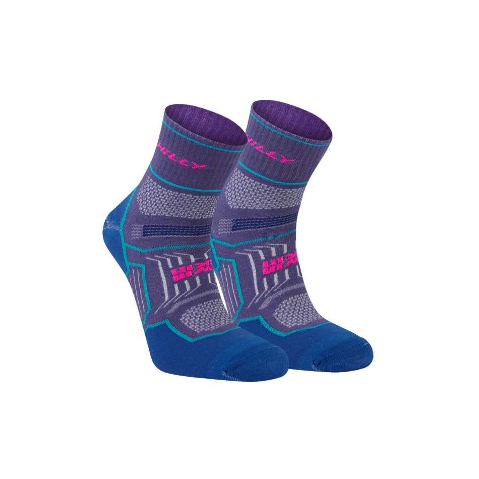 Hilly Unisex Twin Skin Anklet Socks Med in Grape/Blue SS26 - Image 3