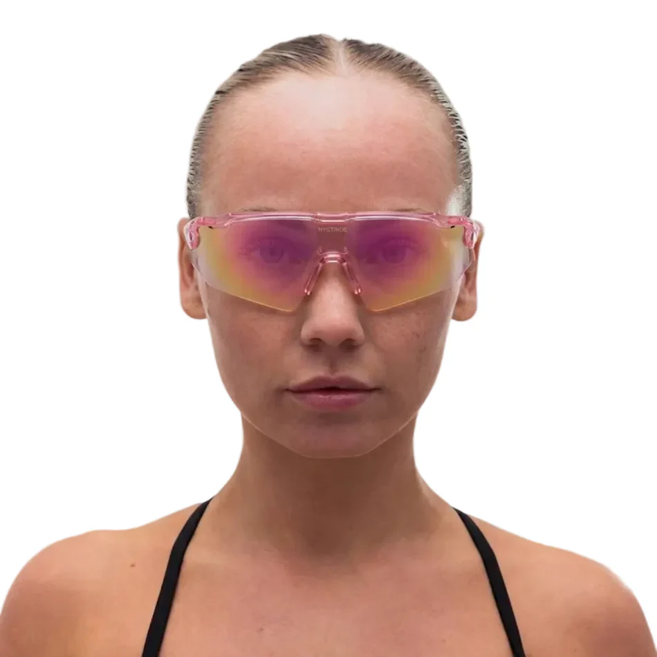 Hystride Unisex Speed Pro Sunglasses in Clear Pink - Image 3