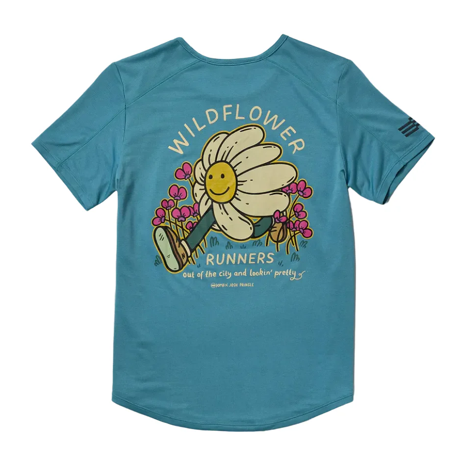 Janji Women's Run All Day Tee in Wildflower Cerulean SS26 - Image 2