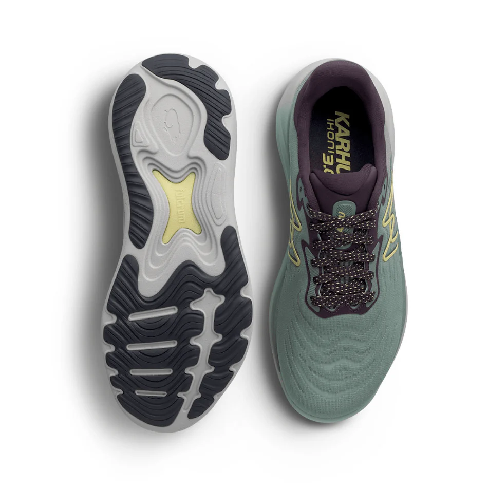 Karhu Men's Ikoni 3.0 Running Shoes in Green Milieu/Dusty Yellow SS25 - Image 2