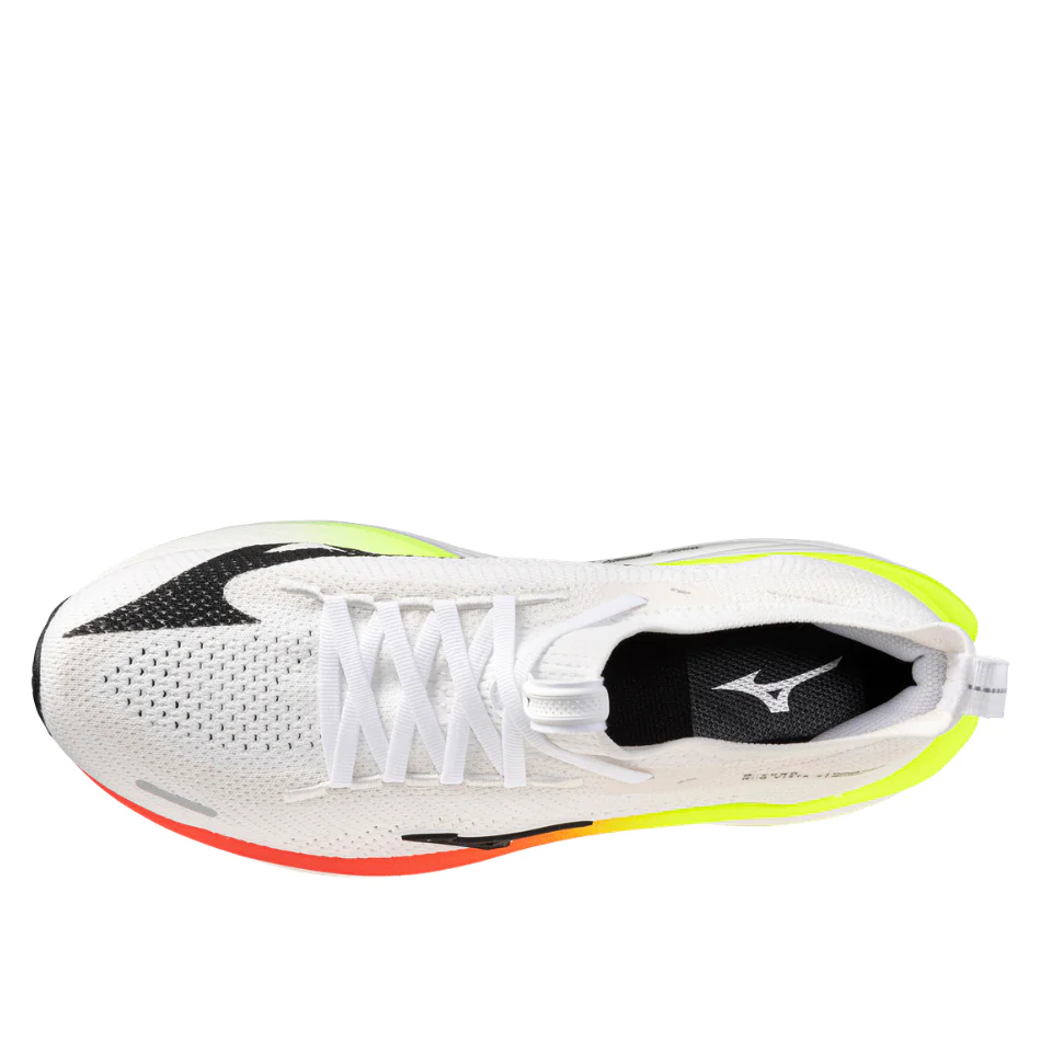Mizuno Men's Neo Vista 3 Running Shoes in White/Black/Orange AW26 - Image 3