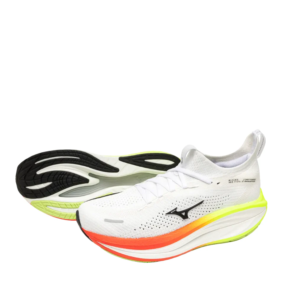 Mizuno Men's Neo Vista 3 Running Shoes in White/Black/Orange AW26 - Image 5