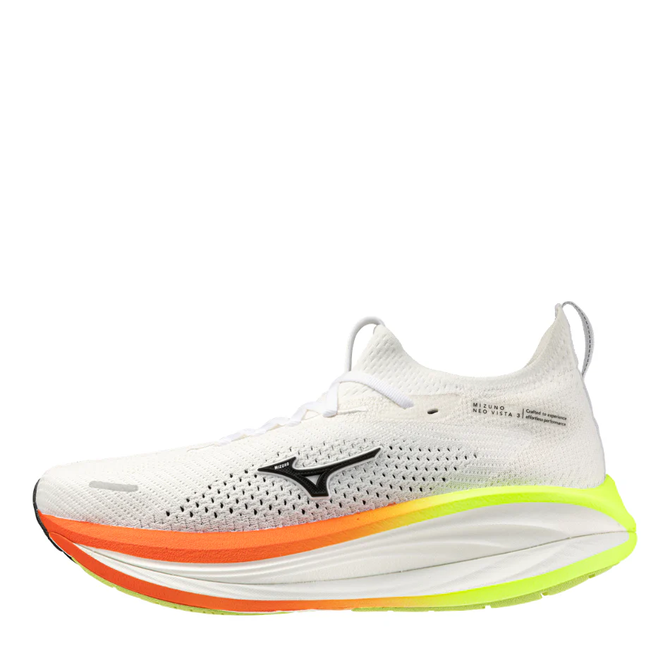 Mizuno Men's Neo Vista 3 Running Shoes in White/Black/Orange AW26 - Image 6