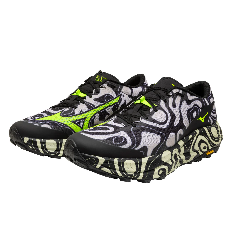 Mizuno Unisex Neo Accera Running Shoes in Dawn Blue/Lightening Yellow/Black SS26 - Image 2