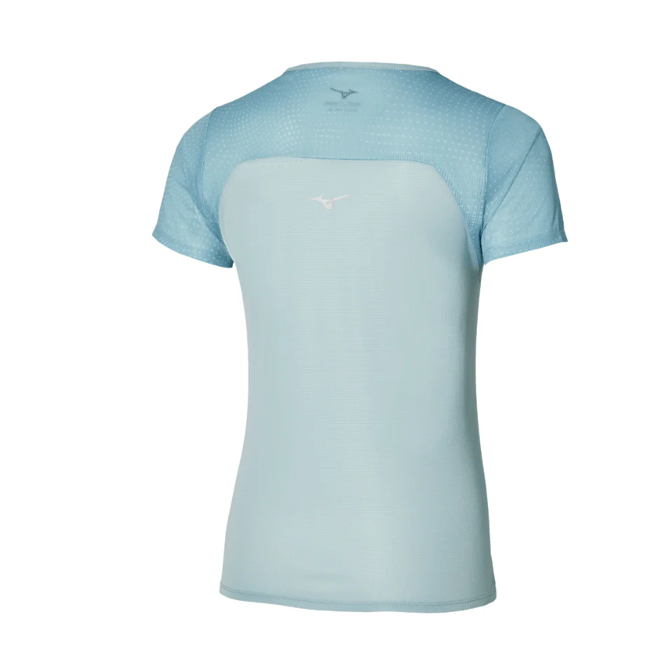 Mizuno Women's DryAeroFlow Graphic Tee in Cloud Blue SS25 - Image 2