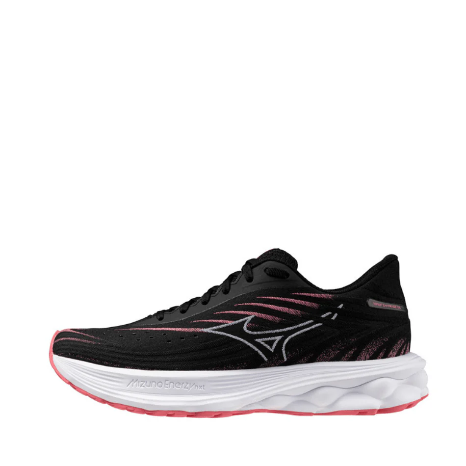 Mizuno Women's Wave Skyrise 6 Running Shoes in Black/Camellia Rose SS25 - Image 4