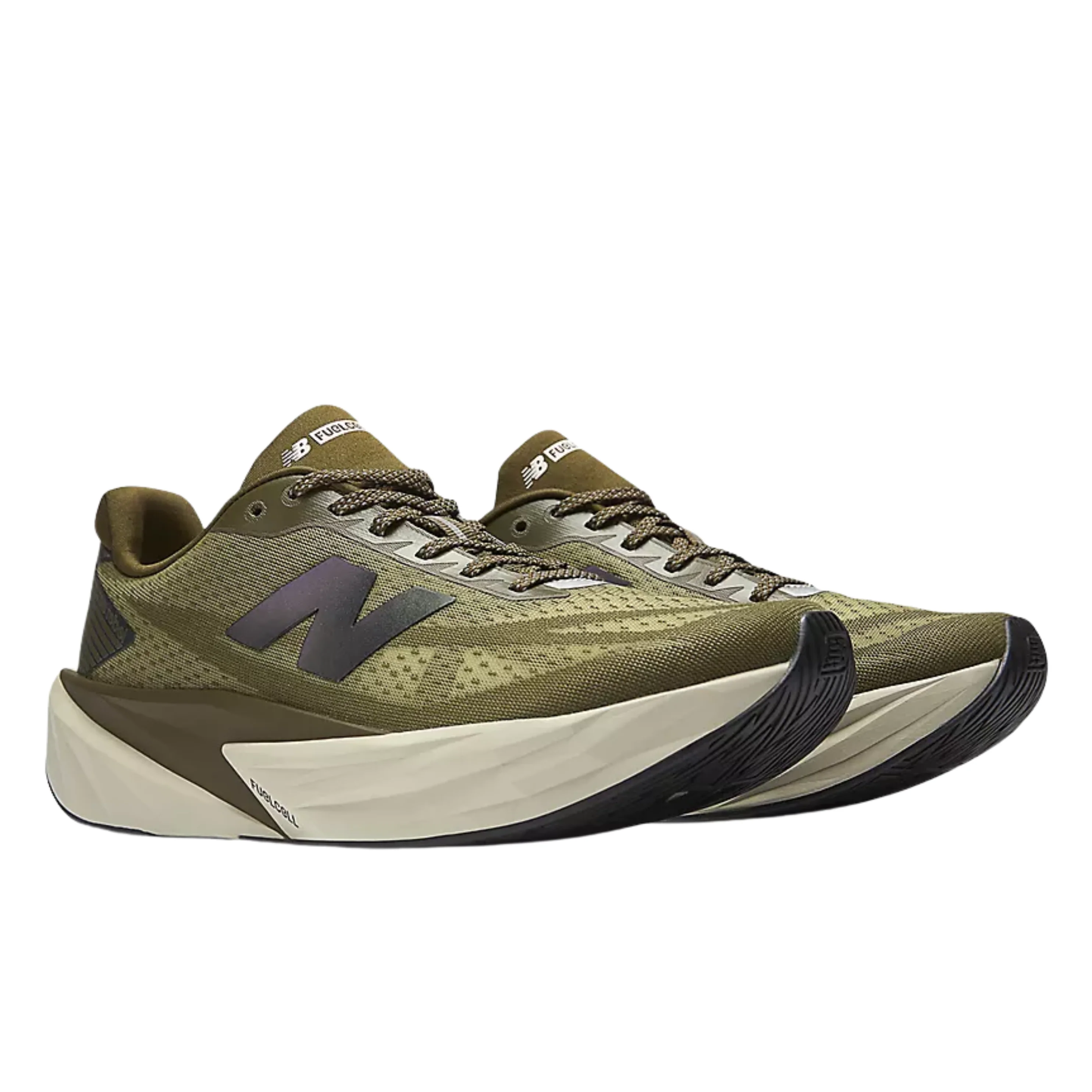 New Balance Men's Fuelcell Rebel v5 High Viz Running Shoes in Woodland/Shipyard/Silver Metallic AW25 - Image 6