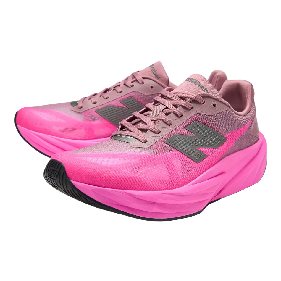 New Balance Men's FuelCell Rebel v5 Running Shoes in Pink Heat SS26 - Image 5