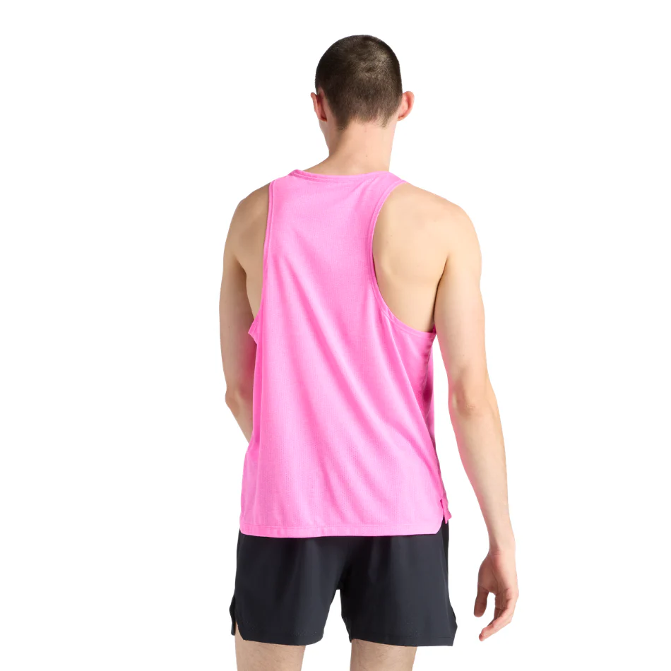 New Balance Men's London Edition Athletics Singlet in Pink Heat SS26 - Image 2