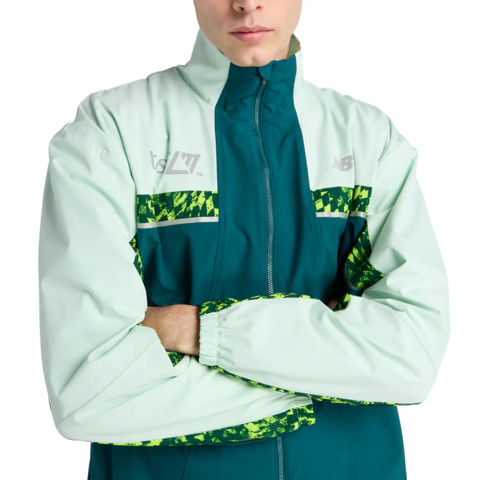 New Balance Men's London Edition Marathon Jacket in Medusa Green SS26 - Image 4