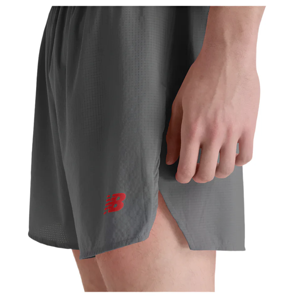 New Balance Men's RC Ultra Light Split Short 5" in Urgent Red AW25 - Image 4